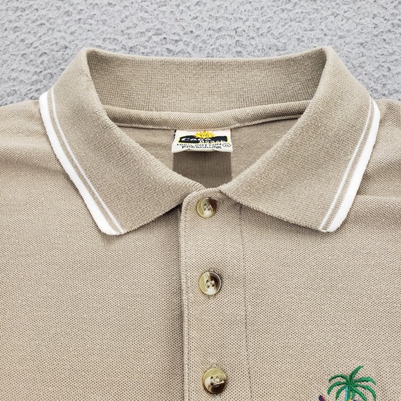 Coco Beach Shirt Mens XL Brown Aruba‎ Short Sleeve Beach Golf Polo - Picture 3 of 14